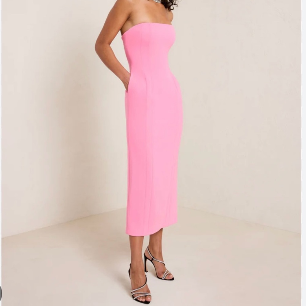 A.L.C. Elizabeth strapless cady midi dress